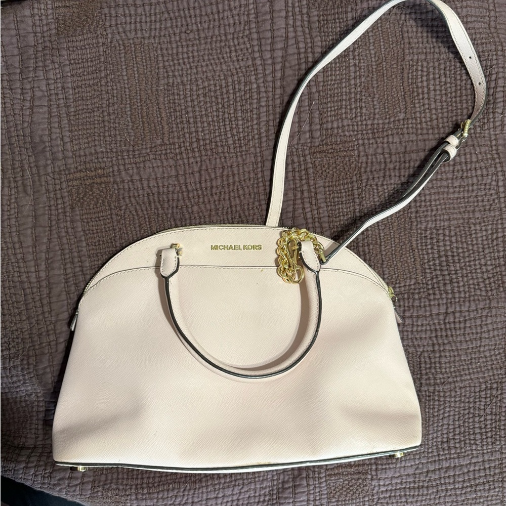 Michael Kors Emmy Dome Satchel Baby Pink